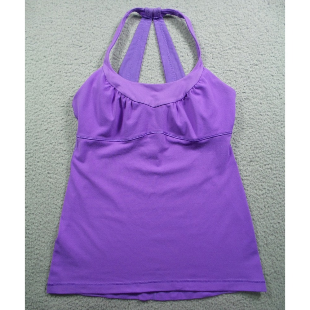 Lululemon Top Womens Size 8 Purple Scoop Me Up Tank‎ II Stretch Yoga Athleisure